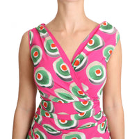 Dolce & Gabbana Sicilian Cake Print Sleeveless Silk Top