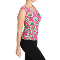 Dolce & Gabbana Sicilian Cake Print Sleeveless Silk Top