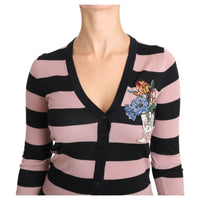 Dolce & Gabbana Elegant Floral Embroidered Cashmere Cardigan