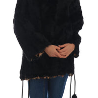 Dolce & Gabbana Elegant Black Lamb Fur Short Coat