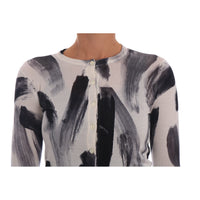 Dolce & Gabbana Elegant Silk Stroke-Pattern Sweater