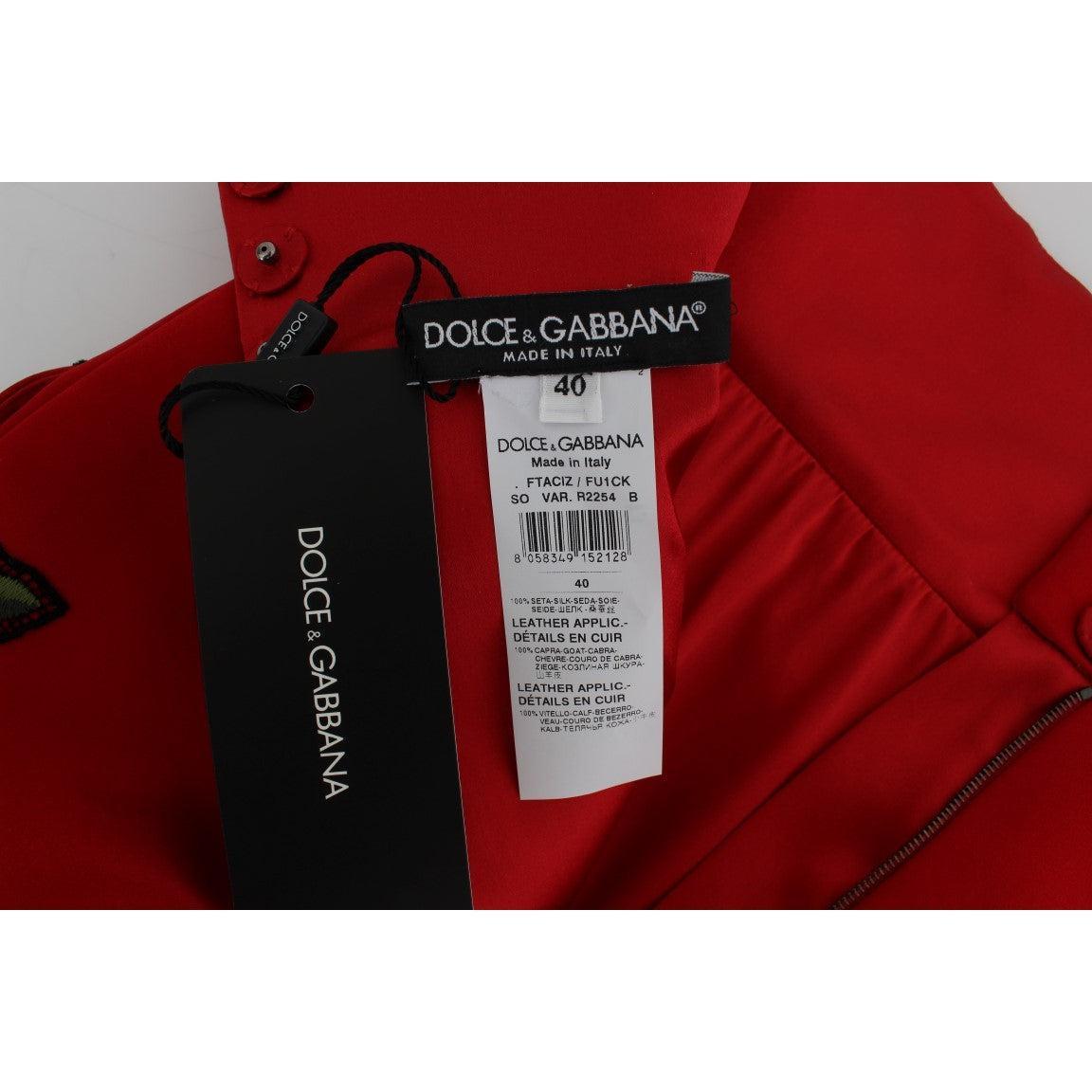 Dolce &amp; Gabbana Elegant Silk High Waist Embroidered Shorts