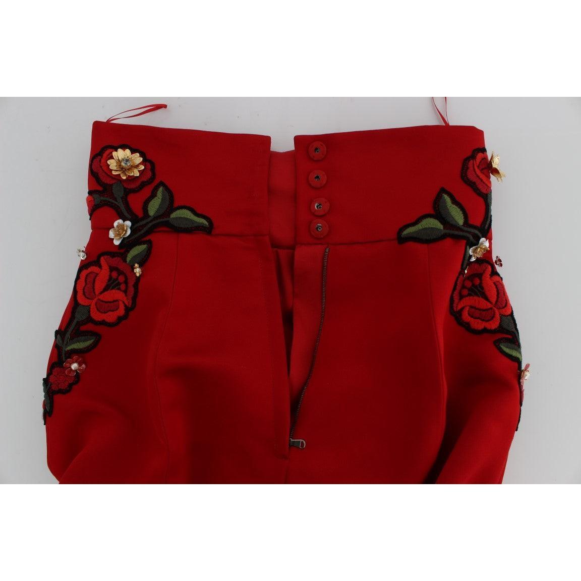Dolce &amp; Gabbana Enchanted Sicilian Rose Embroidered Mini Shorts