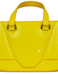 Ferrari Yellow Leather Handbag