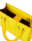 Ferrari Yellow Leather Handbag
