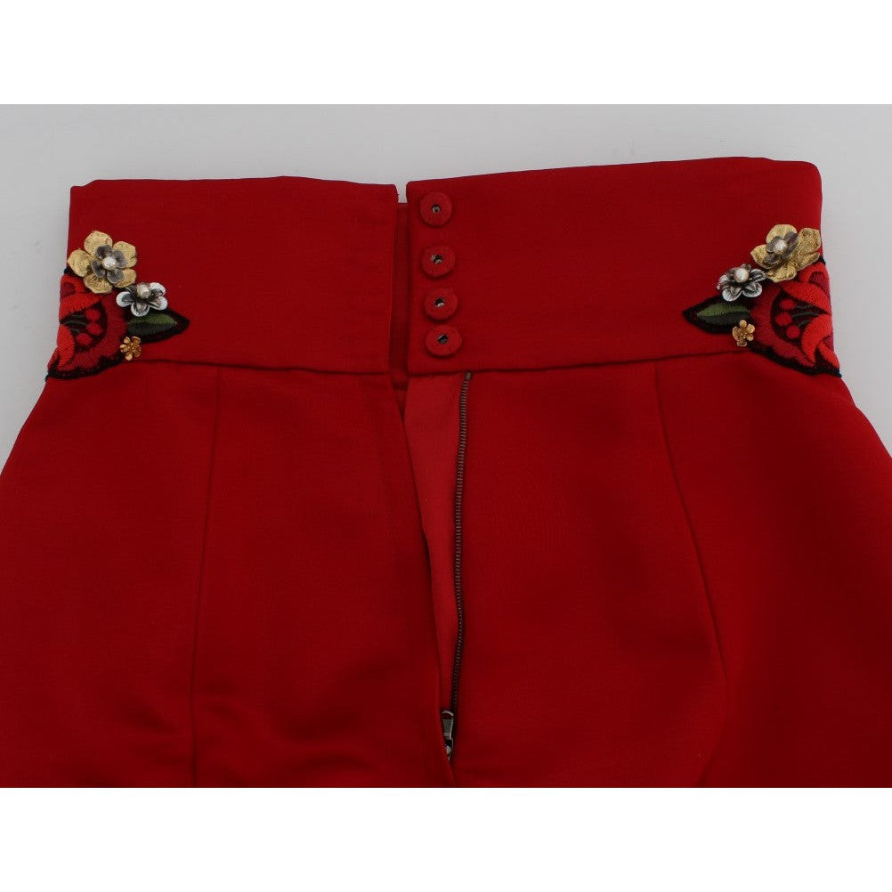 Dolce & Gabbana Enchanted Sicily Crystal-Embellished Silk Shorts