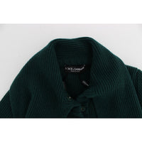 Dolce & Gabbana Elegant Green Cashmere Cardigan Sweater