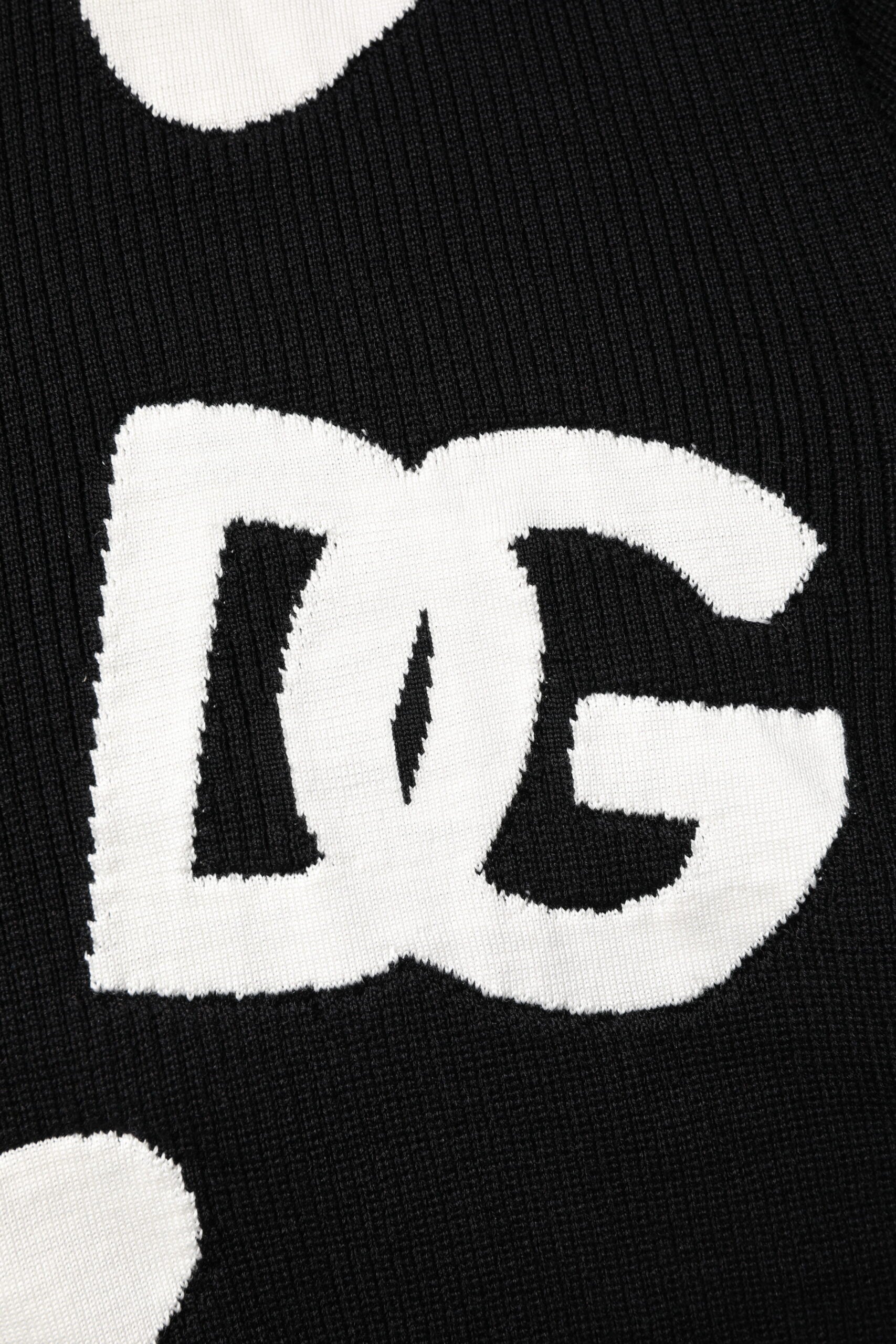Dolce &amp; Gabbana Black Hearts Silk Crew Neck Pullover Sweater