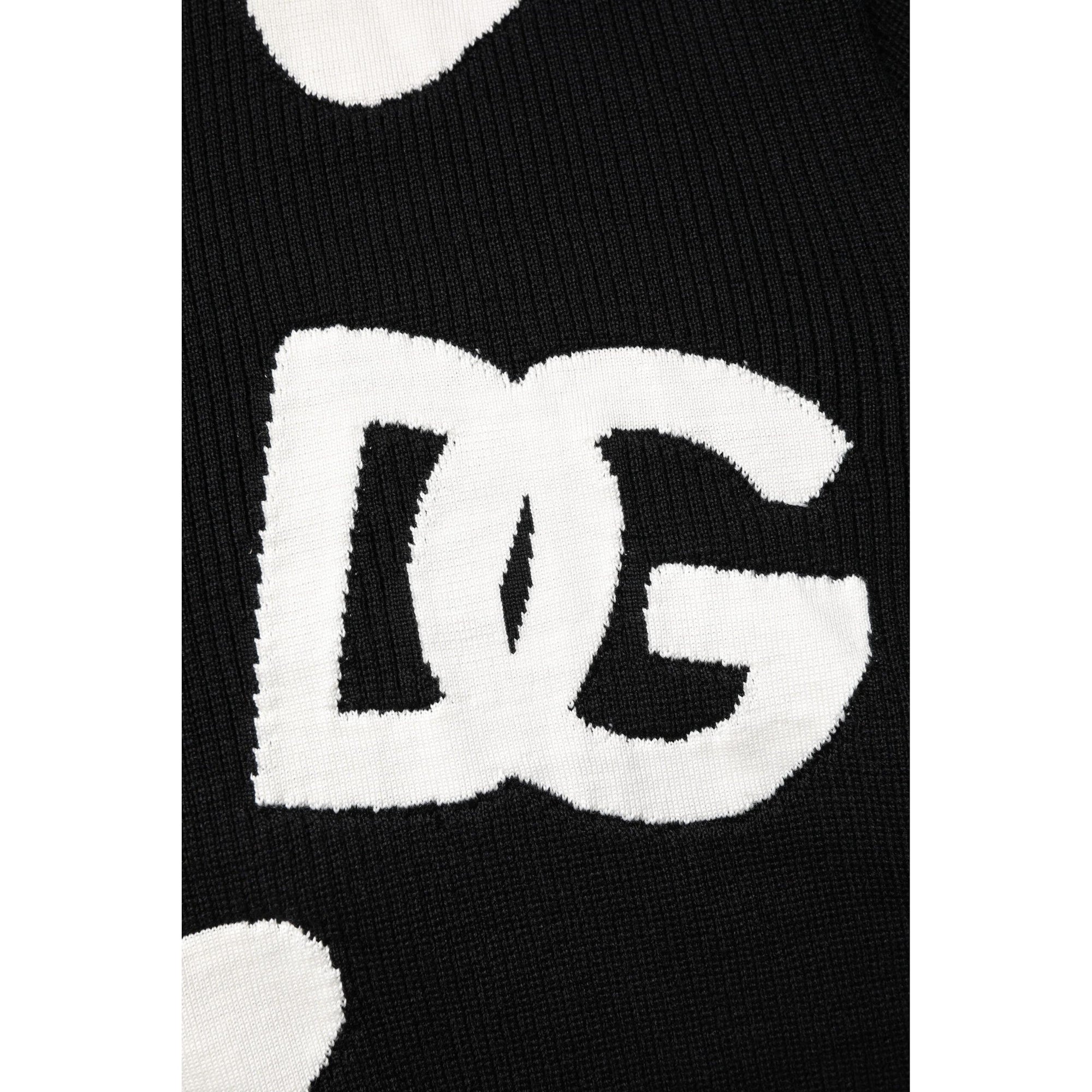 Dolce &amp; Gabbana Black Hearts Silk Crew Neck Pullover Sweater