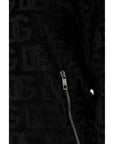 Dolce & Gabbana Black Logo Monogram Full Zip Bomber Jacket