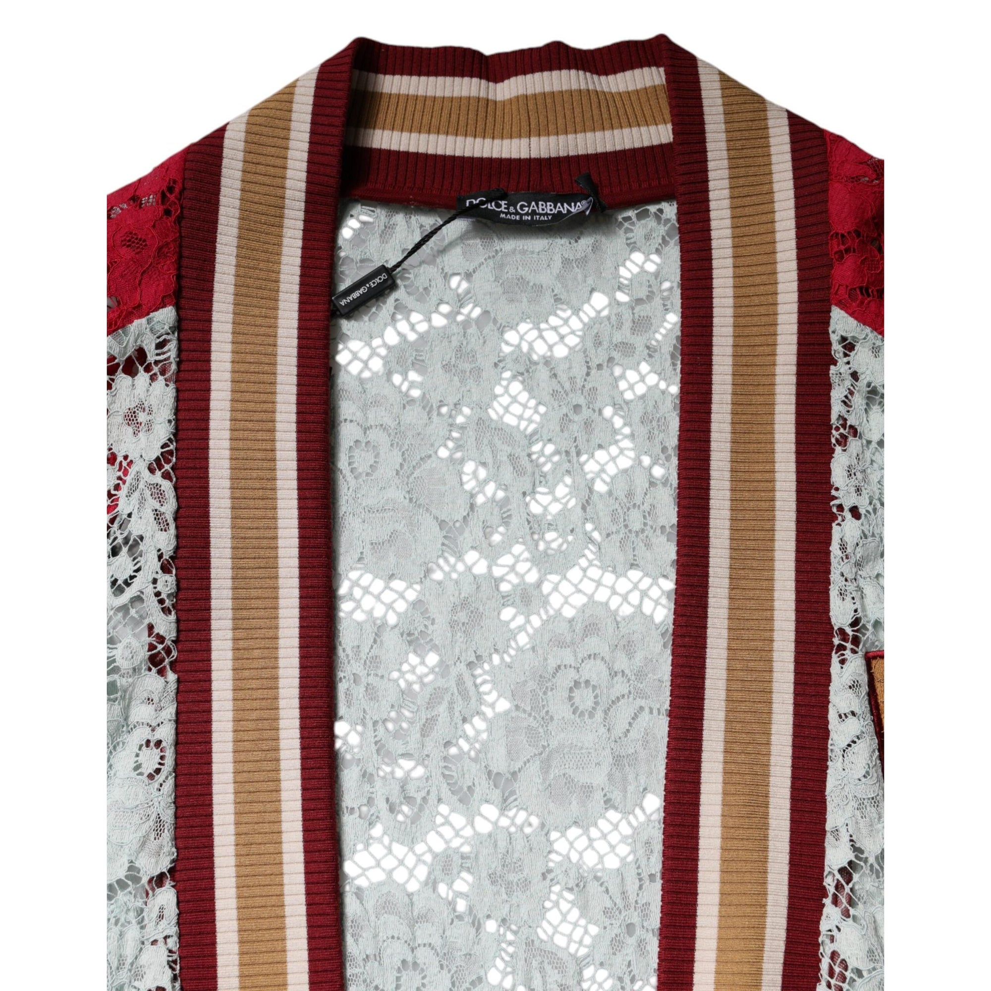 Dolce &amp; Gabbana Multicolor Floral Lace Cardigan Sweater