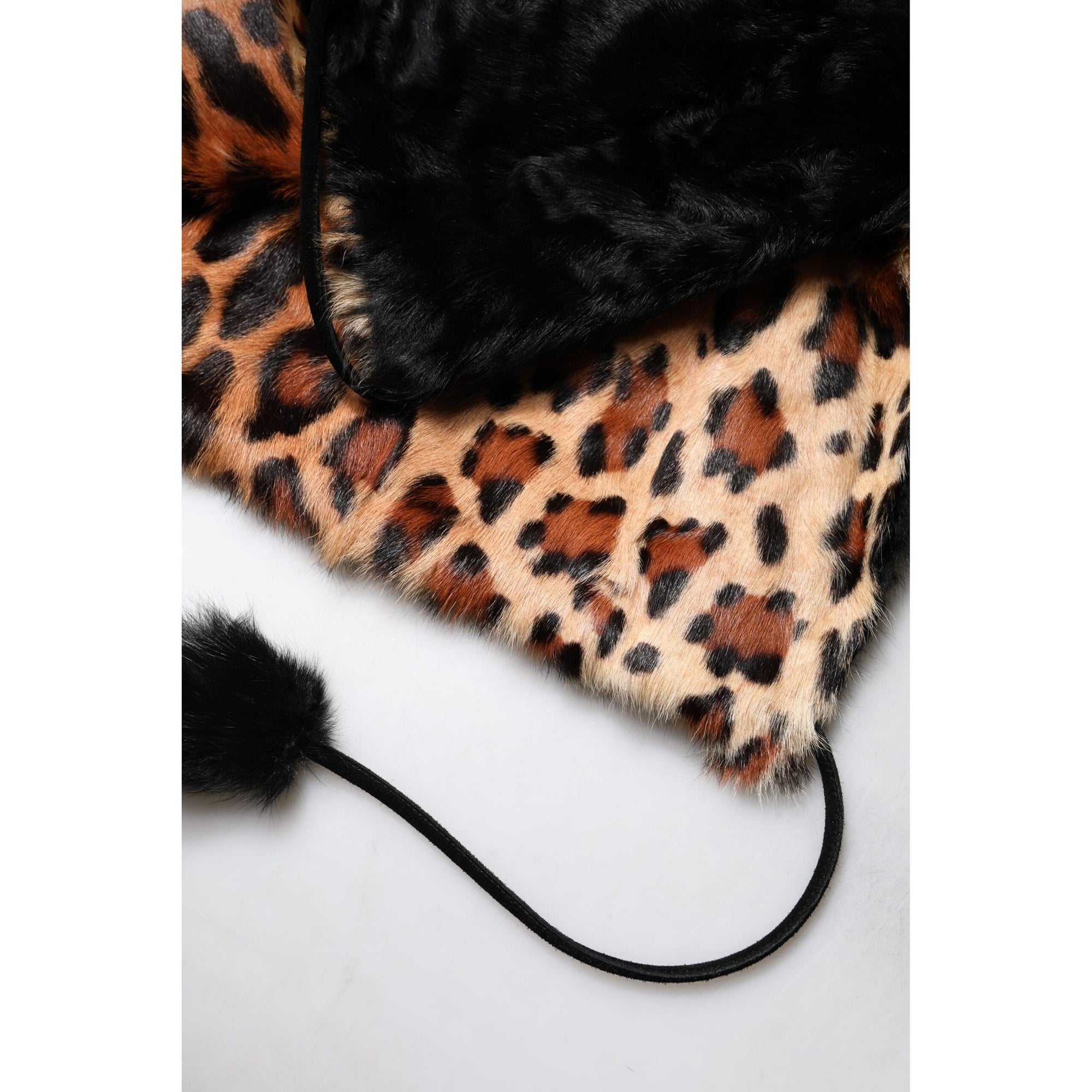 Dolce &amp; Gabbana Black Lamb Fur Short Women Coat Jacket