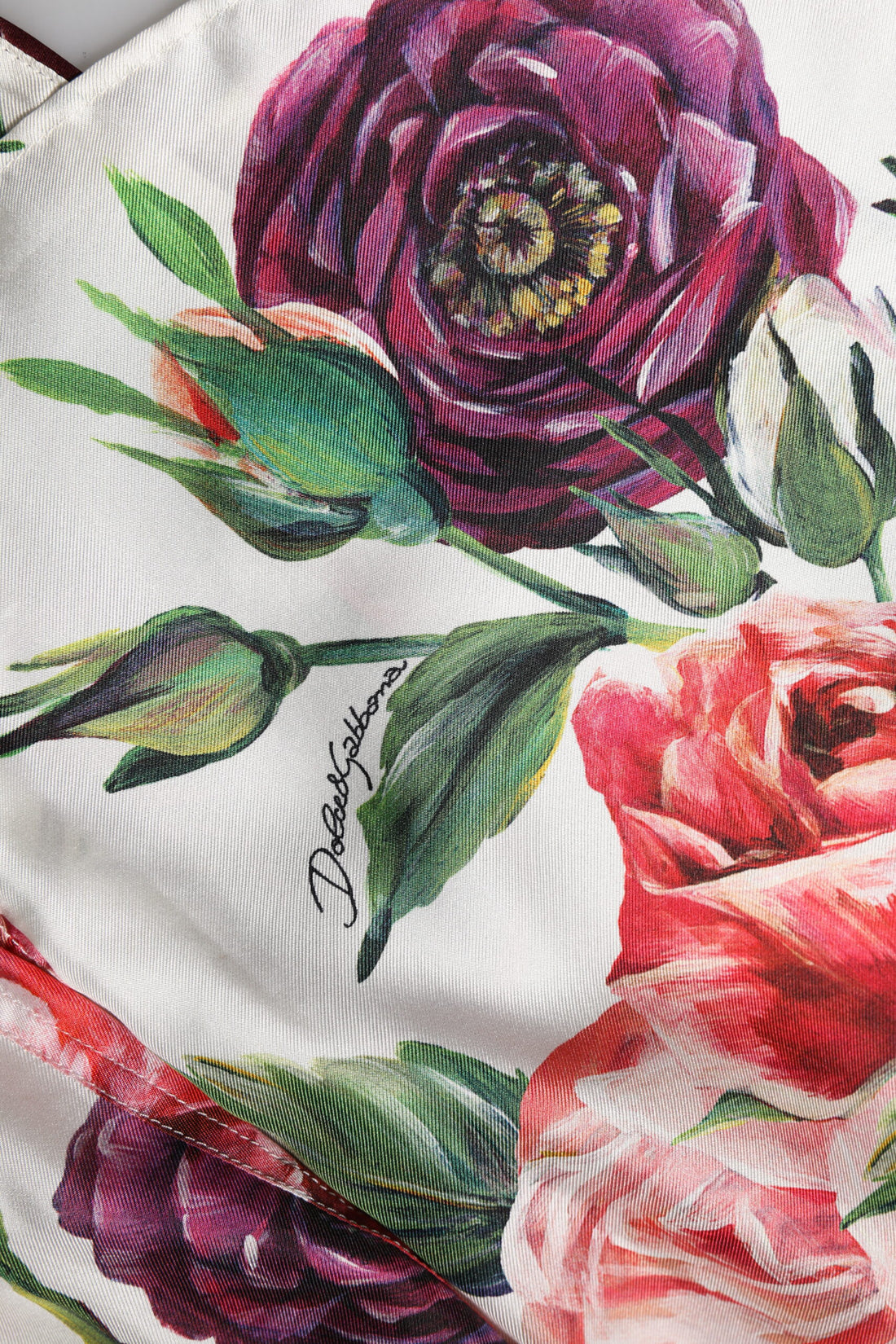 Dolce & Gabbana White Floral Silk Lounge Sleepwear Blouse Top