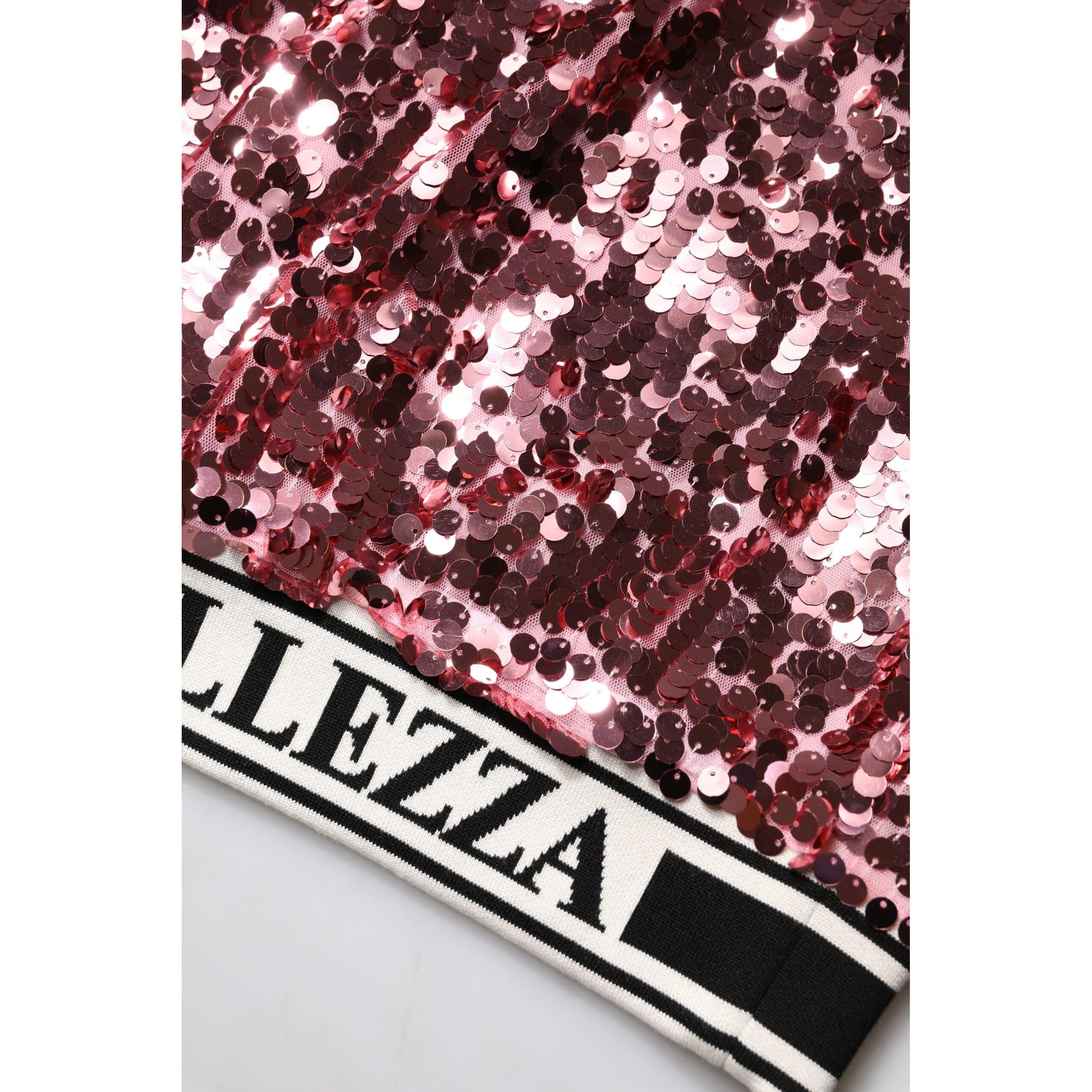 Dolce &amp; Gabbana Pink DG Queen Sequin Pullover Sweater