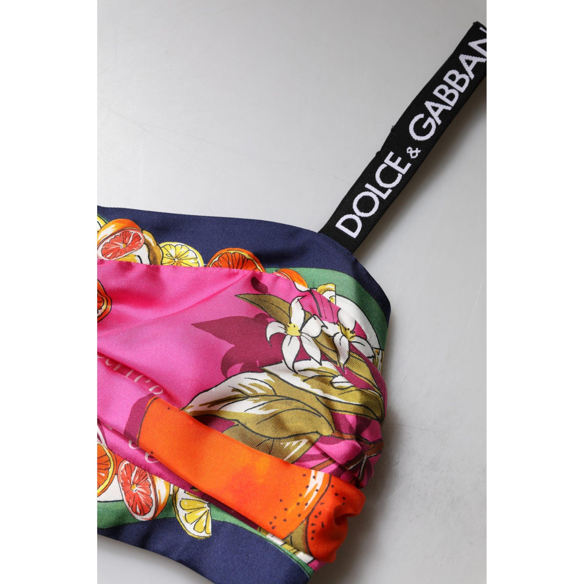 Dolce &amp; Gabbana Multicolor Floral Sleeveless Bustier Cropped Top