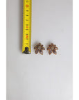 Dolce & Gabbana Gold Brass Purple Flower-Shaped Crystals Clip On Earrings