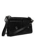 Dolce & Gabbana Black Leather Logo Purse Shoulder Crossbody Bag
