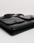 Dolce & Gabbana Black Leather Logo Purse Shoulder Crossbody Bag