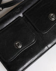 Dolce & Gabbana Black Leather Logo Purse Shoulder Crossbody Bag