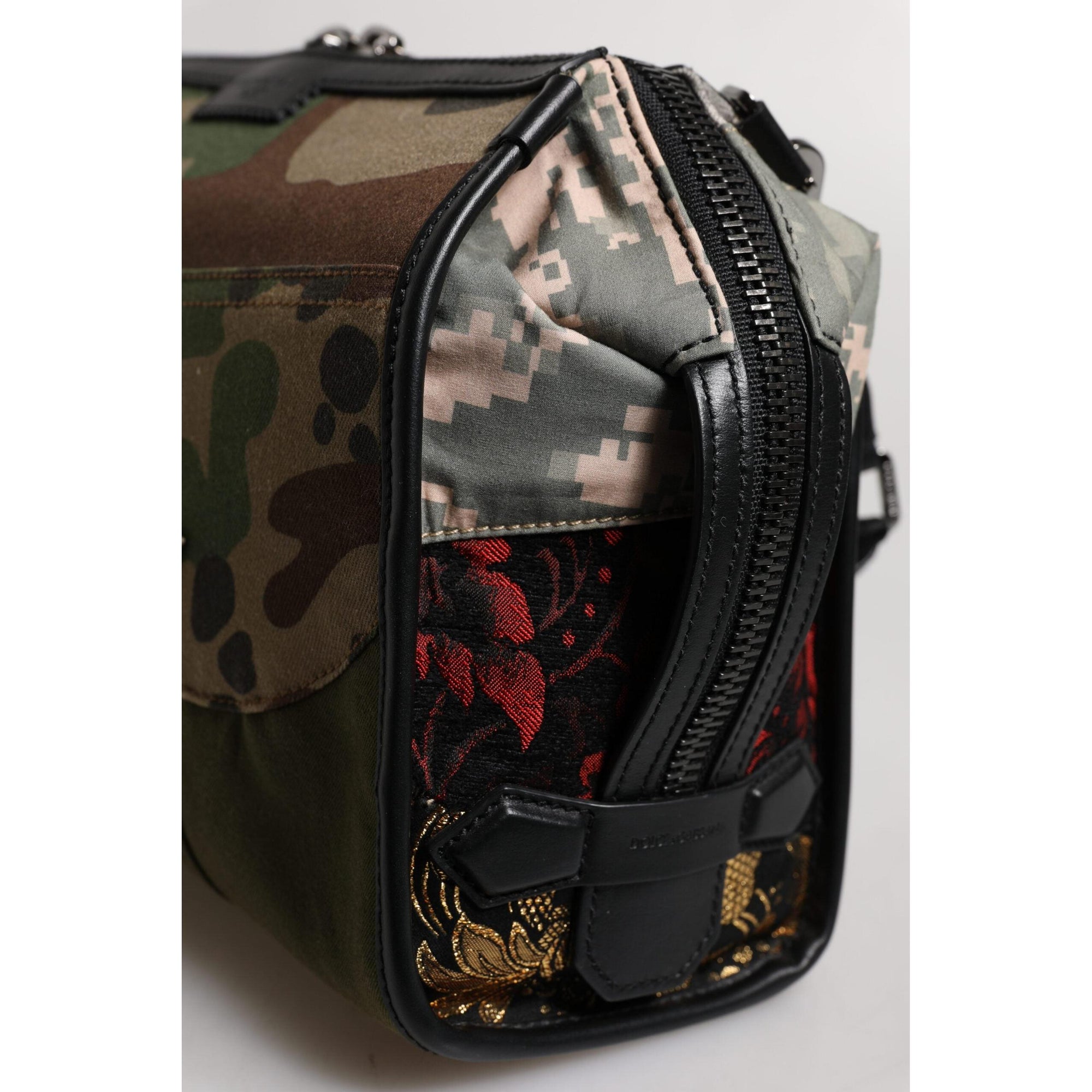 Dolce &amp; Gabbana Multicolor Camouflage Patchwork Crossbody Bag