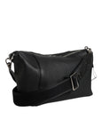 Dolce & Gabbana Black Leather Logo Plaque Shoulder Crossbody Bag