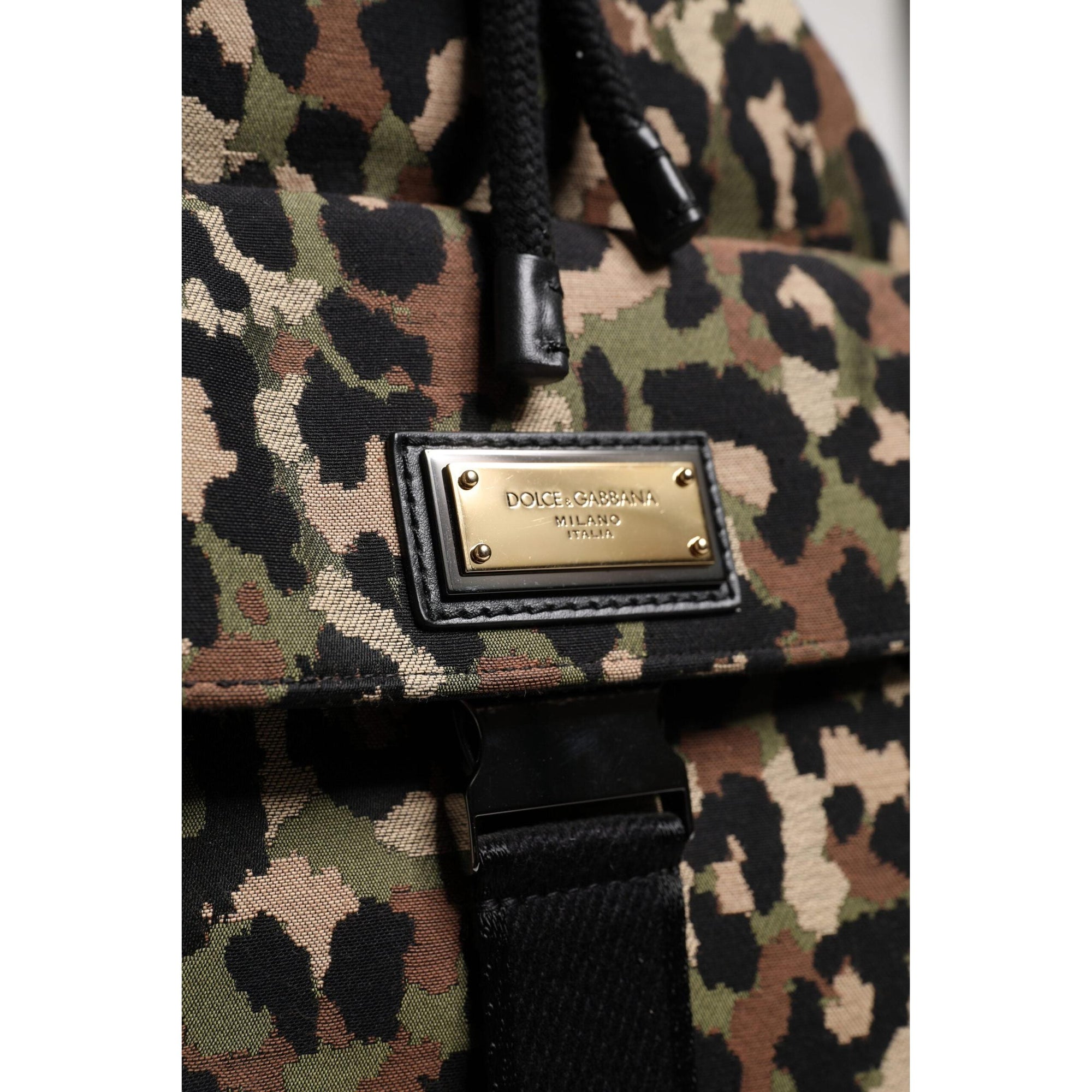 Dolce &amp; Gabbana Multicolor Leopard Cotton Shoulder Bucket Bag