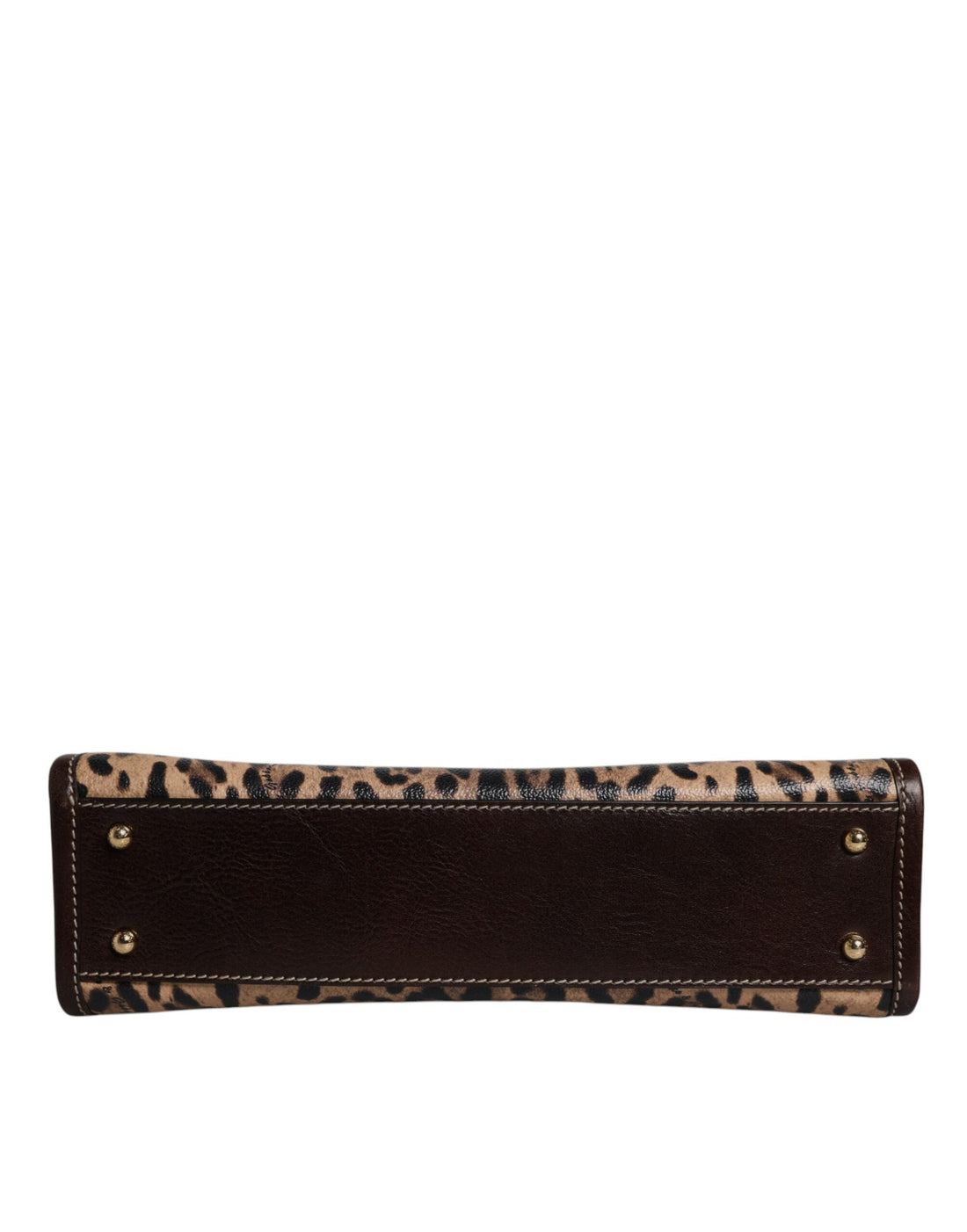 Dolce & Gabbana Brown Leopard Leather Shoulder Strap Tote Bag