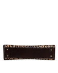 Dolce & Gabbana Brown Leopard Leather Shoulder Strap Tote Bag
