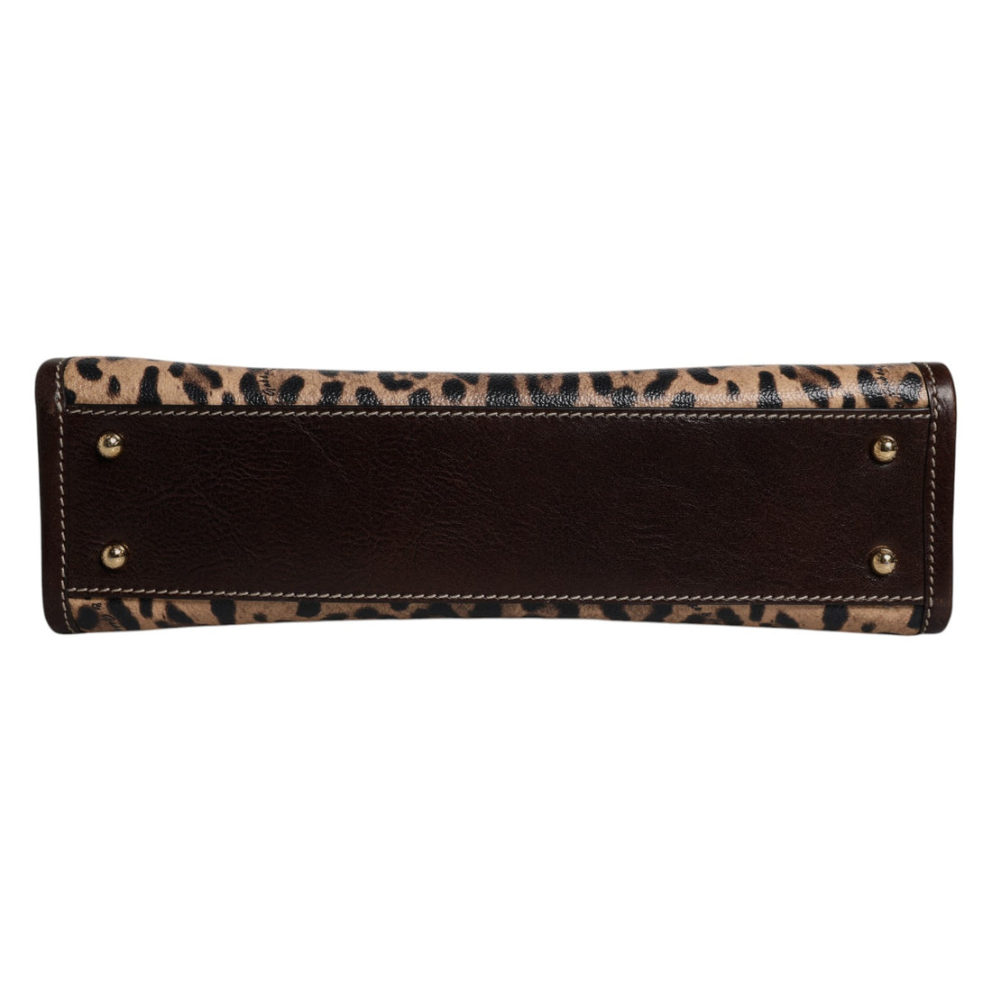 Dolce & Gabbana Brown Leopard Leather Shoulder Strap Tote Bag