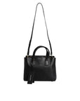Dolce & Gabbana Black Calf Leather Logo Plaque Shoulder Handbag Bag