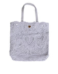 Dolce & Gabbana White Cordonetto Lace Beatrice Tote Shopping Bag
