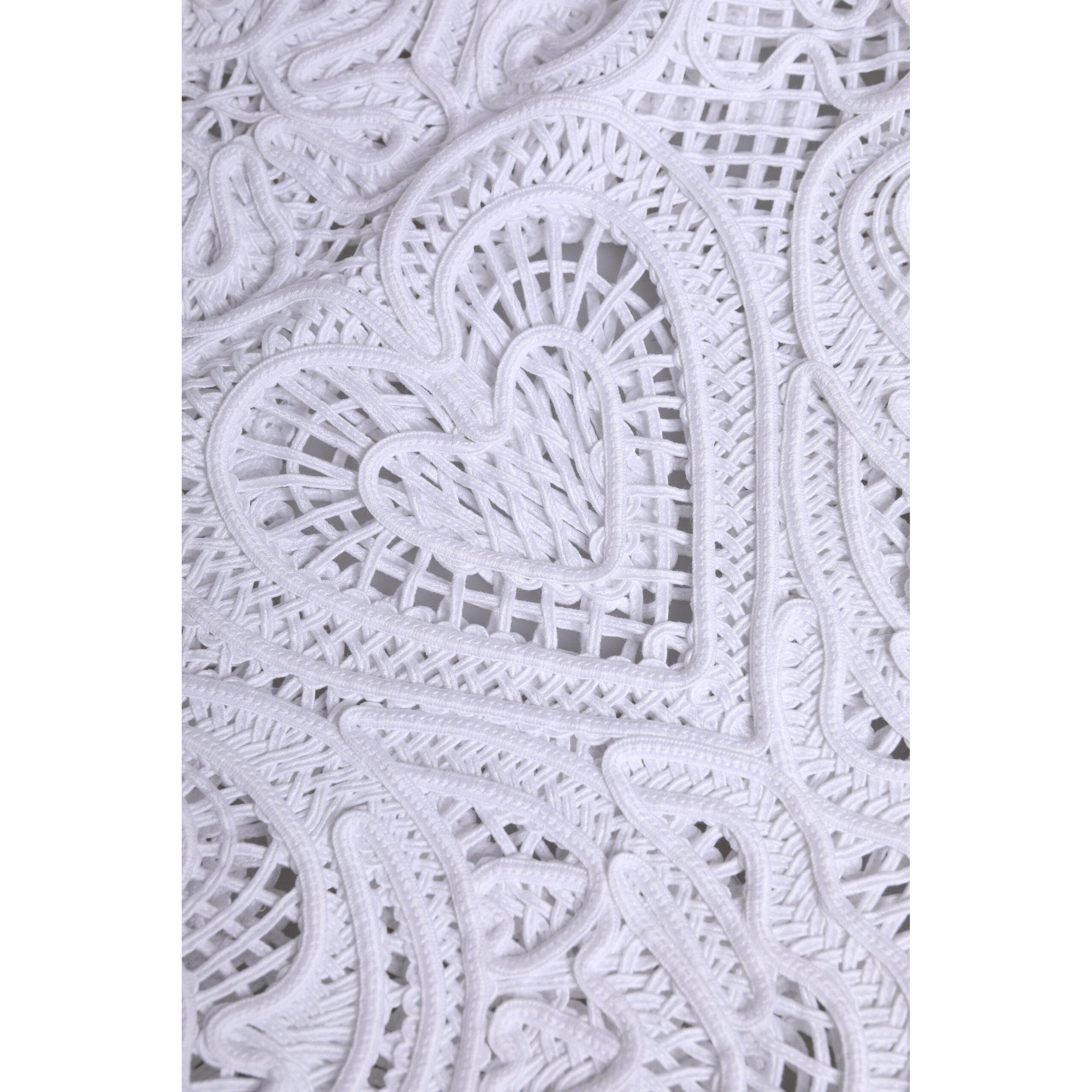 Dolce &amp; Gabbana White Cordonetto Lace Beatrice Tote Shopping Bag
