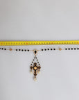 Dolce & Gabbana Gold Brass Black Beaded Chain Rosary Pendant Necklace