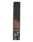 Dolce & Gabbana Silver Tone Brass Logo Branded Tie Clip Bar