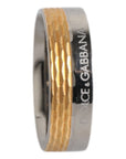 Dolce & Gabbana Gold Silver Tone Real Brass DG Logo Ring