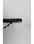 Dolce & Gabbana Black Exotic Leather Gold Tone Metal Buckle Armband