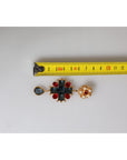 Dolce & Gabbana Gold Tone Crystal Rhinestone Embellish Dangling Earrings