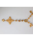 Dolce & Gabbana Gold Tone Chain Brass Beaded Statement Sicily Necklace