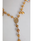 Dolce & Gabbana Gold Tone Chain Brass Beaded Statement Sicily Necklace