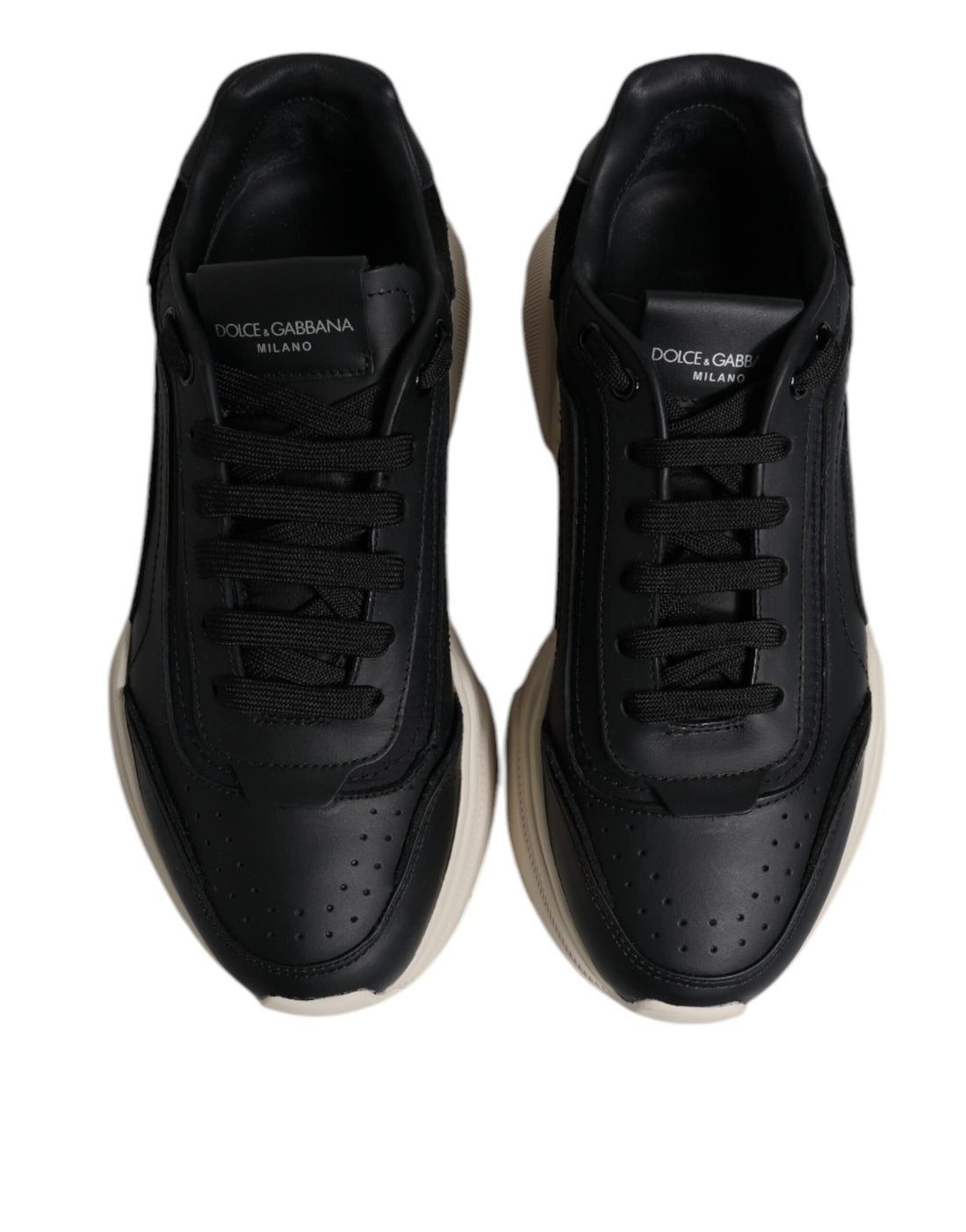 Dolce & Gabbana Black White Daymaster Low Top Sneakers Shoes