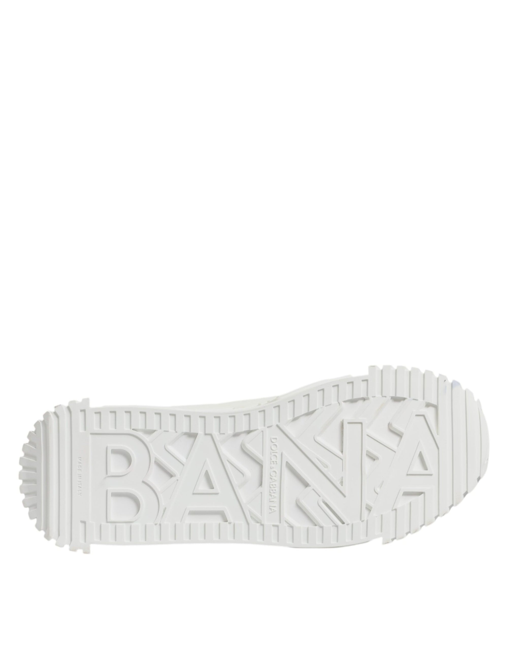 Dolce &amp; Gabbana White Leather Low Top NS1 Sneakers Shoes