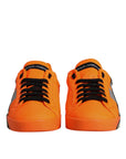 Dolce & Gabbana Orange Portofino Logo Tape Men Sneakers Shoes