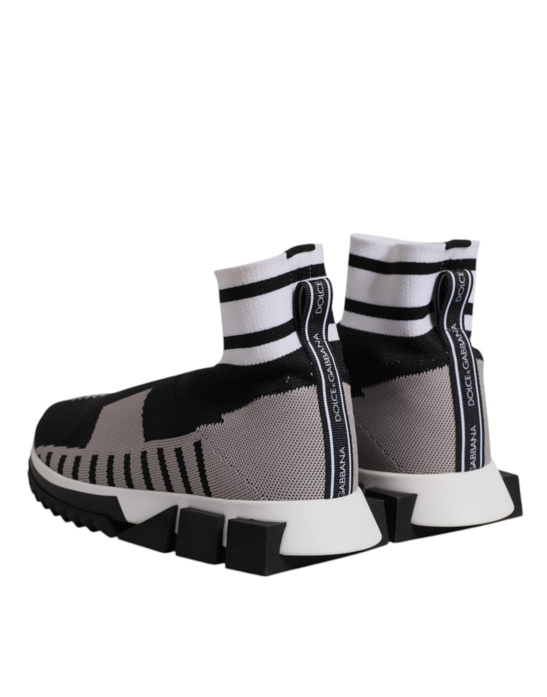 Dolce & Gabbana Black Gray Sorrento Socks Men Sneakers Shoes
