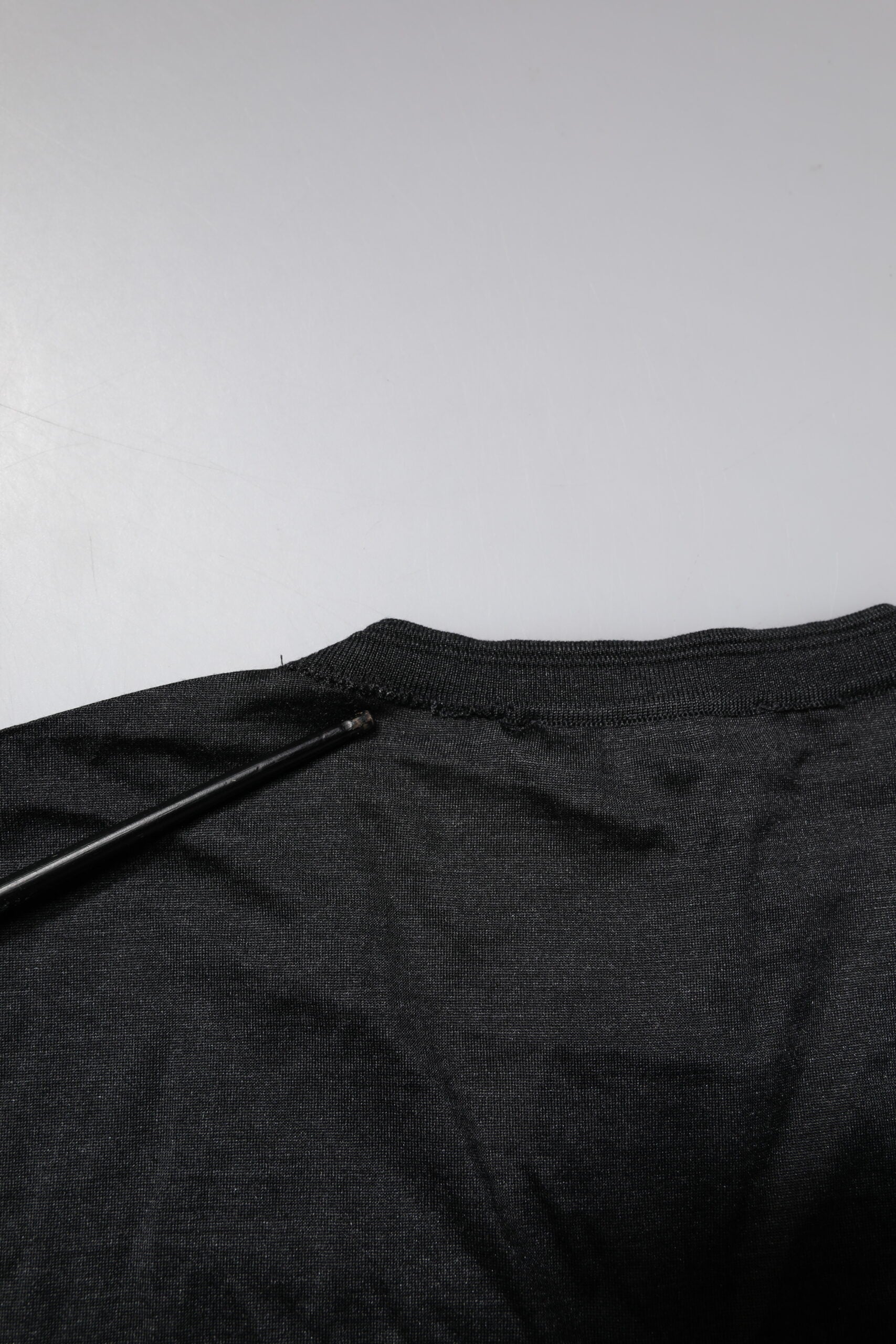 Dolce &amp; Gabbana Dark Gray Silk V-neck Short Sleeves T-shirt