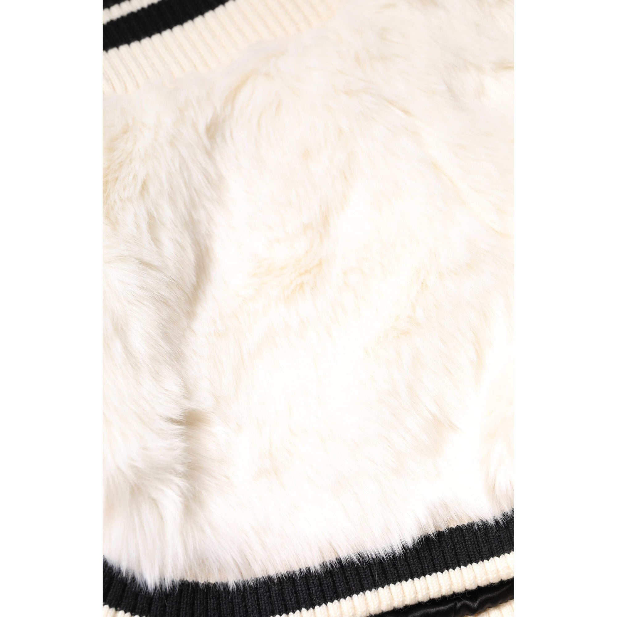 Dolce &amp; Gabbana White Faux Fur High Waisted Hot Pants Short