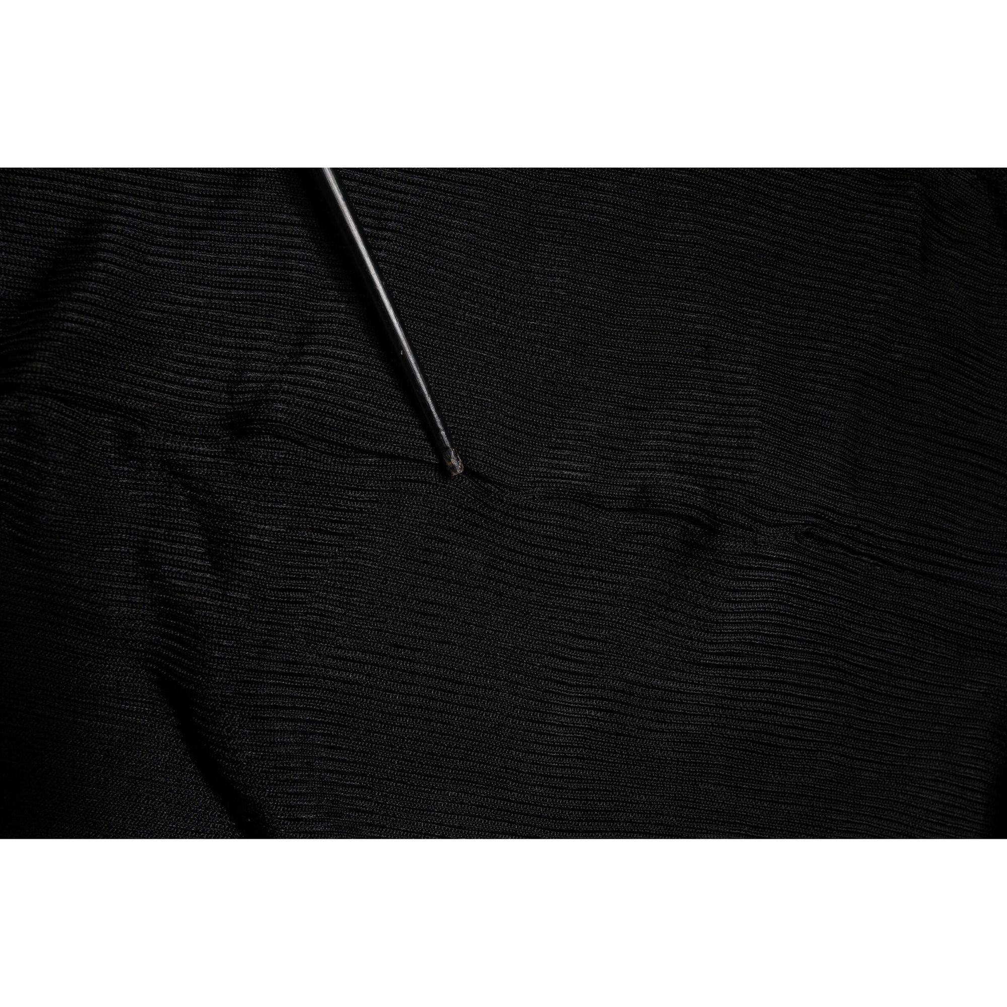 Dolce &amp; Gabbana Black Knit Long Sleeves Turtleneck Slim Top
