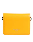 Dolce & Gabbana Yellow Leather Bifold Card Holder Crossbody Bag