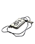 Dolce & Gabbana White Leather SICILY DG Crown Purse Cross Body Bag