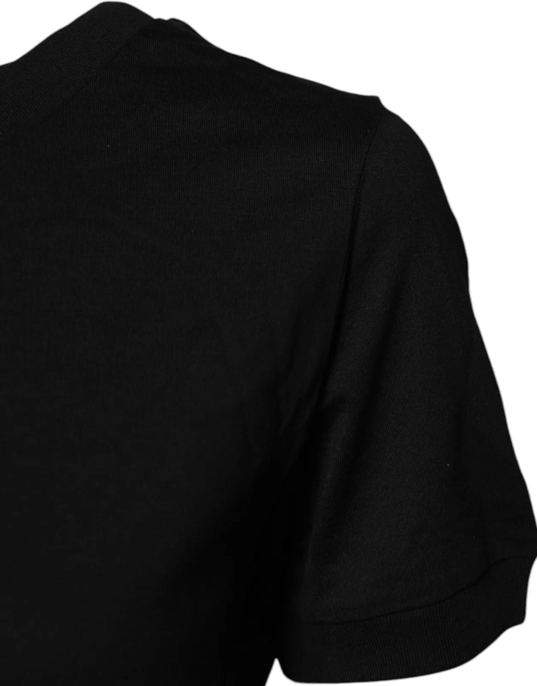 Dolce & Gabbana Black DG Embellished Cotton Crew Neck T-shirt