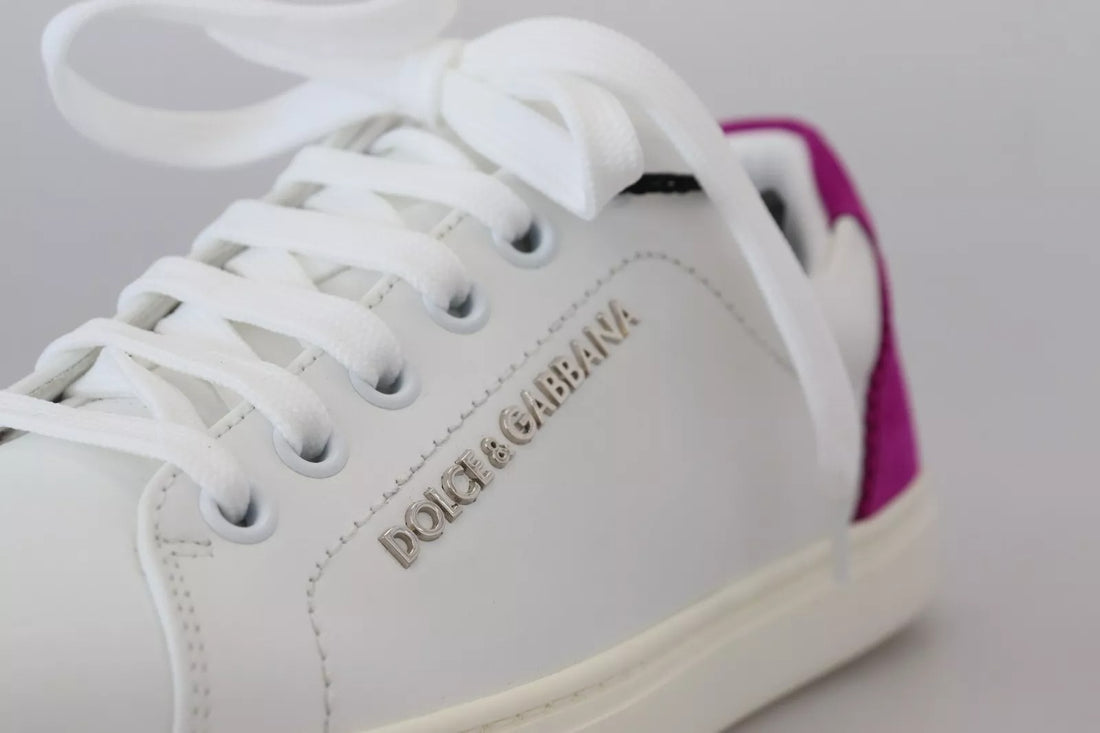Dolce & Gabbana White Classic Sneakers Women Leather Shoes